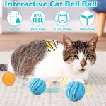 TopikaPet Spinning Track Interactive Cat Toy with Balls and Teaser Wand Combo