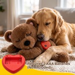 Topika Heartbeat Plush Toy Bear, Soft Calming Pet Companion