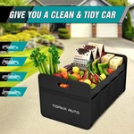 TopikaAuto - 55L Car Boot Organiser Foldable Storage Trunk Organizer-Black
