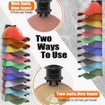 Topika - Cap Storage Organiser Hat Rack, Wall-Mounted Hat Hanger For Caps