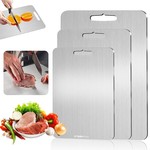 Topika 100% Titanium Cutting Board Set of 3,Food-Grade Chopping Board