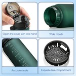 UZSPACE 1L Tritan Plastic Water Bottle Leakproof Sports Bottle BPA Free