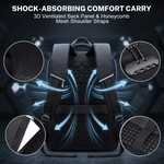 Topika Hard Shell Laptop Backpack With Anti-Theft Lock & USB Charging