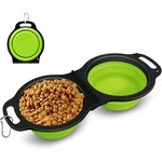 Topika - Collapsible Dog Bowls Silicone Travel Pet Food and Water Bowls Set