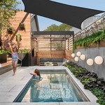 Topika Rectangle Shaded Net Shade Covering Black Sun Shade Sail for Garden