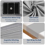 TopikaHome - Grounding Mat for Bed, Organic Cotton & Silver Fibre, 60x260cm