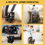 Foldable Step Ladder,Non-Slip Portable Footstool with Dual Platform
