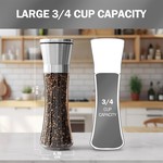 Topika Salt And Pepper Grinder Set, Seasoning Bottle Glass for Cooking 2pcs
