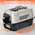TopikaPet- Top-Load Hard-Sided Dogs, Cats Pet Travel Carrier with Iron Door