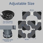 Topika -Washer and Dryer Stand, Adjustable Base with Enhanced Stability