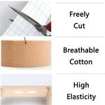 4 Rolls Kinesiology Tape Breathable Elastic Kinesiology Therapeutic Tape