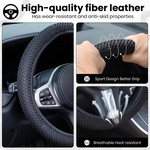 Topika - Steering Cover, Car Steering Wheel Cover For Cars, Black 37-39CM