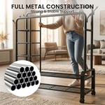 Topika Double Bar Clothing Rack Stand & 3+2Tier Storage,Clothes Organizer
