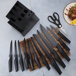 Topika 14 Piece Kitchen Knife Set with Knife Block, Sharp Stainless Blades