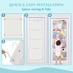 Topika Stuffed Animal Storage Over Door Hanging Organiser with Mesh Pockets