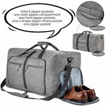 Topika 85L Foldable Duffle Bag With Shoe Compartment , Multiple Pockets