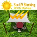 Topika Umbrellas Shade Sail, Sun Shade Sail & Block Canopy for Outdoor Use