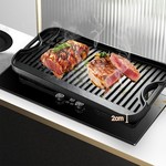 Topika 51×26×2CM Cast Iron Reversible Griddle Pan, 5kg Heavy-Duty Plate