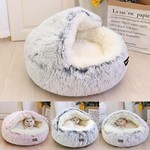 Topika Hooded Cat Cave Bed with Waterproof Non-Slip Base & Cozy Plush