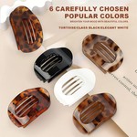 Topika - Flat Hair Clips for Women, Claw Clips for Thick & Thin Hair, 6pcs