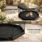 Topika Dog Playpen Foldable Pet Fence 8Piece with Cover & Pad