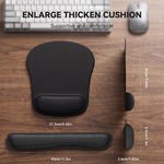 Topika - Ergonomic Mouse Pad with Keyboard Wrist Rest Support Set