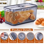 Topika - Bread Storage Box,Bread Box Containers for Kitchen Countertop