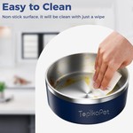 TopikaPet - Stainless Steel Dog Bowls with Non-Slip Silicone Base, 3 Colour