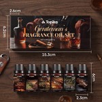 Topika - Men's Fragrance Oil Set, 6 Piece Aromatherapy Oils, 10ml Each
