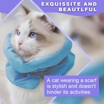 Topika Cat Cone Collar, Soft Adjustable Recovery Donut for Cats and Kittens
