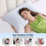 Topika - Shredded Memory Foam Pillow for Side Back And Stomach Sleepers