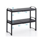 Topika -Vertical Adjustable Expandable Counter Top Shelving Shelf Organiser