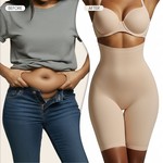 Lekkon Seamless Shaping Shorts for Women High-Waist Tummy & Thigh Sculpting