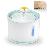 Topika Cat Water Fountain 2.4L with LED Light, Durable Lid