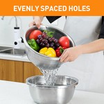 Topika Chinese Style Colander 22cm Stainless Steel Kitchen Strainer Set