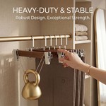 Topika - Wood Hangers For Clothes, 10-Piece Pants Hangers With Metal Clips