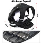 Motocentric Motorcycle Backpack Waterproof Hard Shell 48L Carbon Fiber
