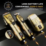 Topika - Professional Hair Clippers for Men, 3-in-1 Trimmer & Shaver Kit