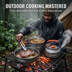 Topika Larger 21pcs Camping Cookware Set for 2, Outdoor Cooking & Picnics
