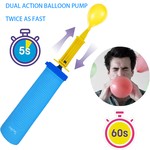 Topika - 2 x Dual Action Hand-Held Balloon Pump Inflator, 2 x Tying Tools