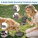 Topika - Water Bottle 1.5L for Hiking & Pets, BPA-Free, Leakproof Dual Use