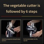 Topika - Rotary Cheese Graters with Handle, 5-in-1 Graters for Kitchen