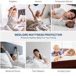 Topika - Mattress Protector Waterproof, Deep Pocket Soft & Noiseless Cover