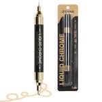 ZEYAR - Golden Liquid Chrome Metallic Marker, Double Tip (0.8mm & 2.5mm)