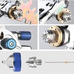 Topika - HVLP Air Spray Gun Kit with 1.4/1.7/2.0/2.5mm Nozzles, 600ml Cup