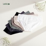 Lekkon Seamless Midi Briefs for Women, No-Show Ribbed Lady Panties 3/6 Pack