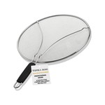 TopikaHome-33cm 3-in-1 Splatter Screen, Stainless Steel Fine Mesh Guard