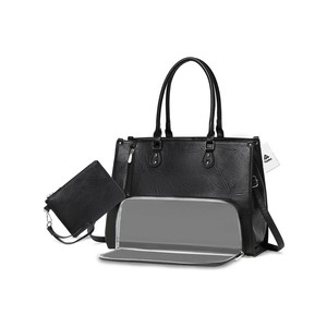 Topika Laptop Tote Bag with Small Black Pouch &Insulated Lunch Compartment