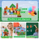 Topika 100 Pieces Magnetic Blocks, Magnetic Cubes, Magnetic Building