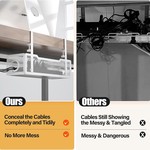 Topika - Cable Management Box,Under Desk Cable Tray Cord Organizer Storage
